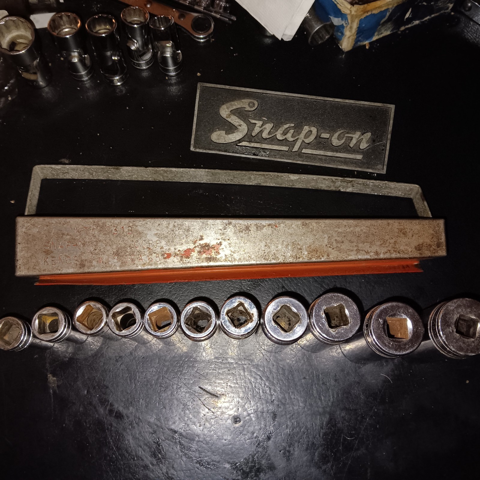 Snap On 3/8″dr Deep Socket Set W/tray 1/4″-7/8″ 12Pcs 6pt