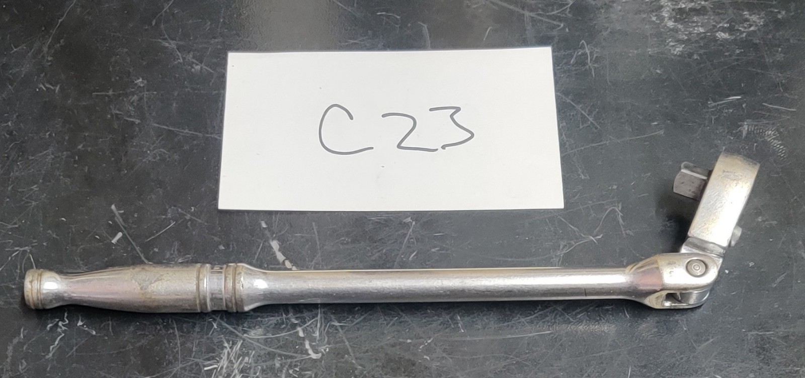 Snap-On Tools F731A 3/8″ Drive Long Handle Flex Head Ratchet Chrome Made In USA