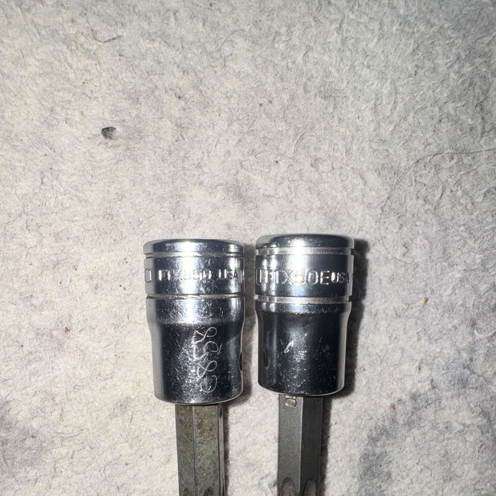 Snap-On Torx Bits FTX50E FTXB50E 3/8” Drive T50 TB50 2pc Set