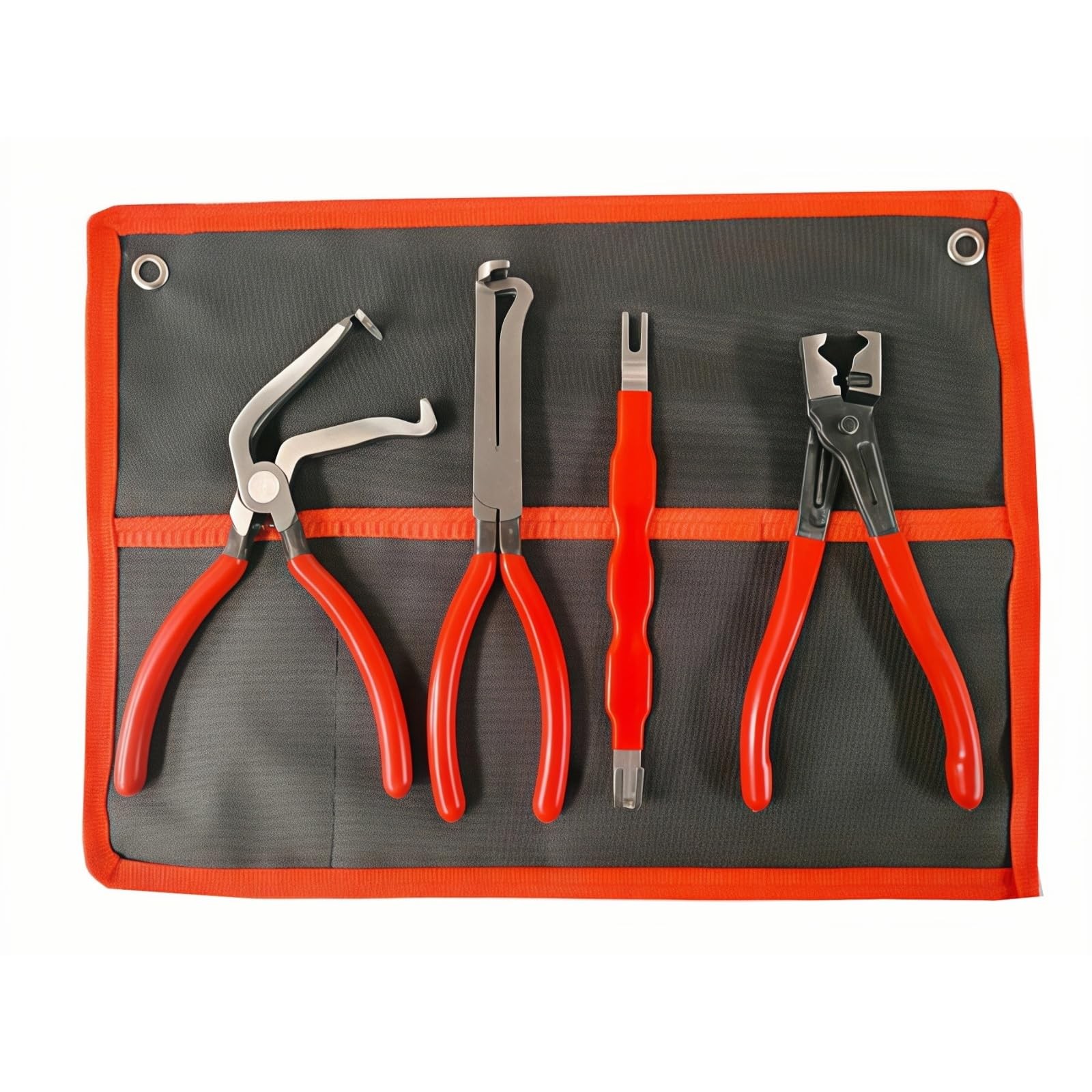 DGZMJJ 4-in-1 Automotive Clip Pliers Set, Electrical Disconnect & Black
