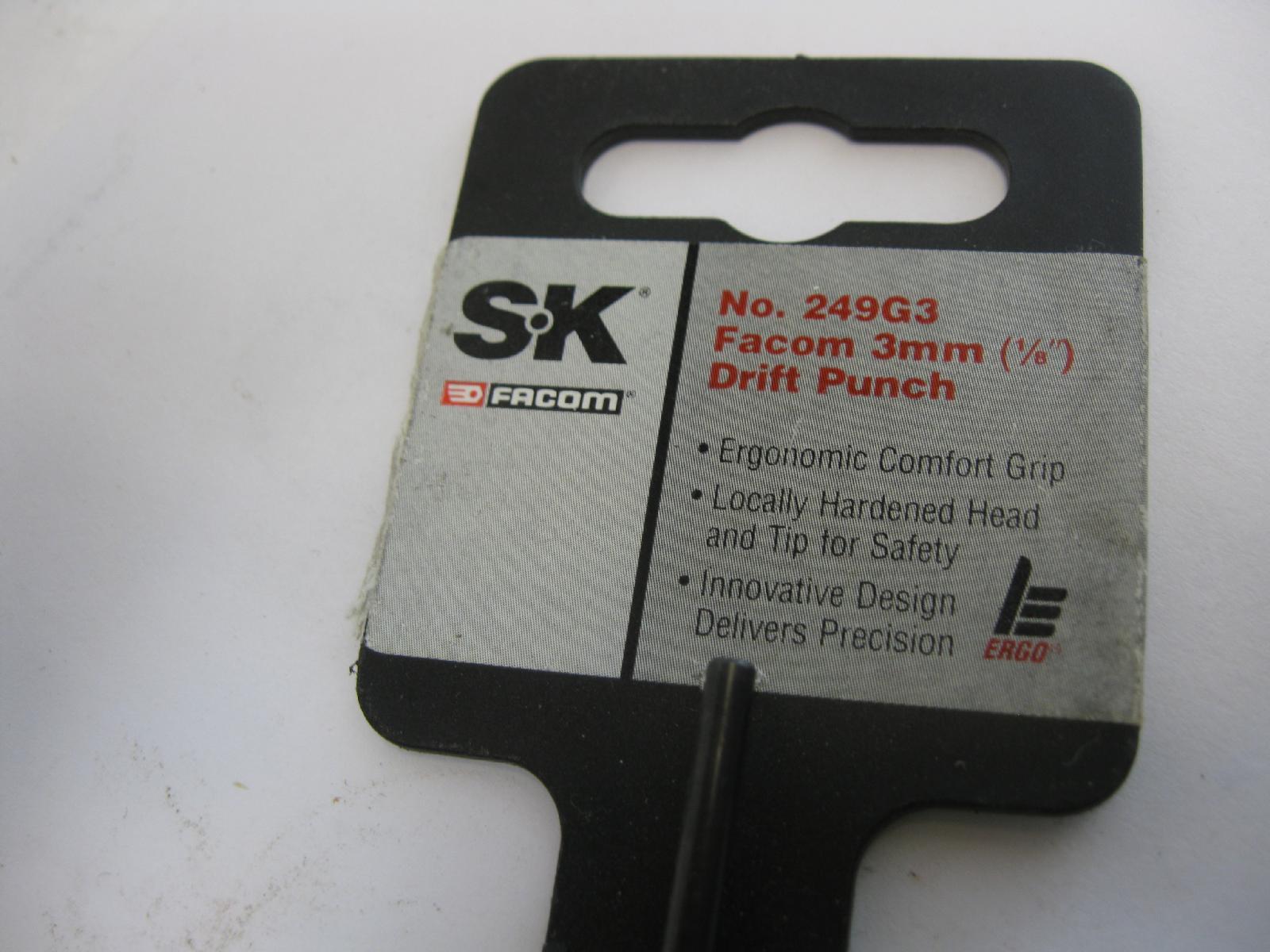 SK Tools Drift Punch 3mm / 1/8 249G3 Lot# Y-44