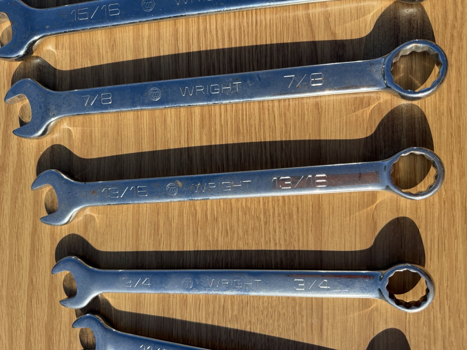 Wright Tools SAE 1” Wrench Set Combo Open Box Lot USA 12 Point 7 pcs