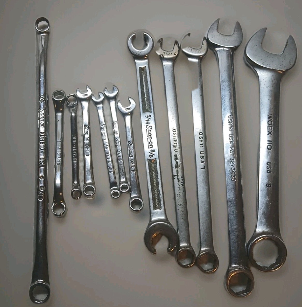 Snap-on 12 Pc,Mixed Wrench Lot OXI,XI,OSH,WOEX,RXH