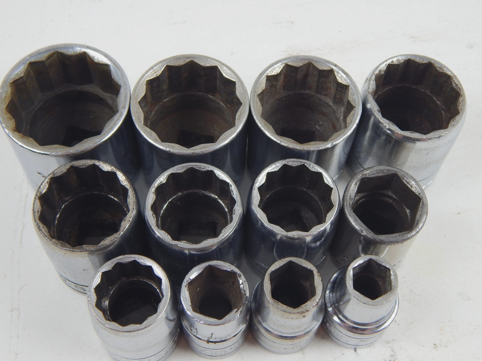SK Professional Tools 1/2″ Drive 13pc Shallow Chrome Socket Set 7/16″ to 1-1/4″