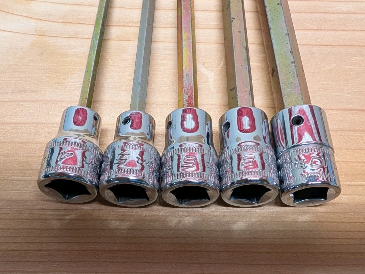 Snap-On 5pc Metric Hex Long Ball Allen Bit Socket Set – 3/8″ Drive – FABLM