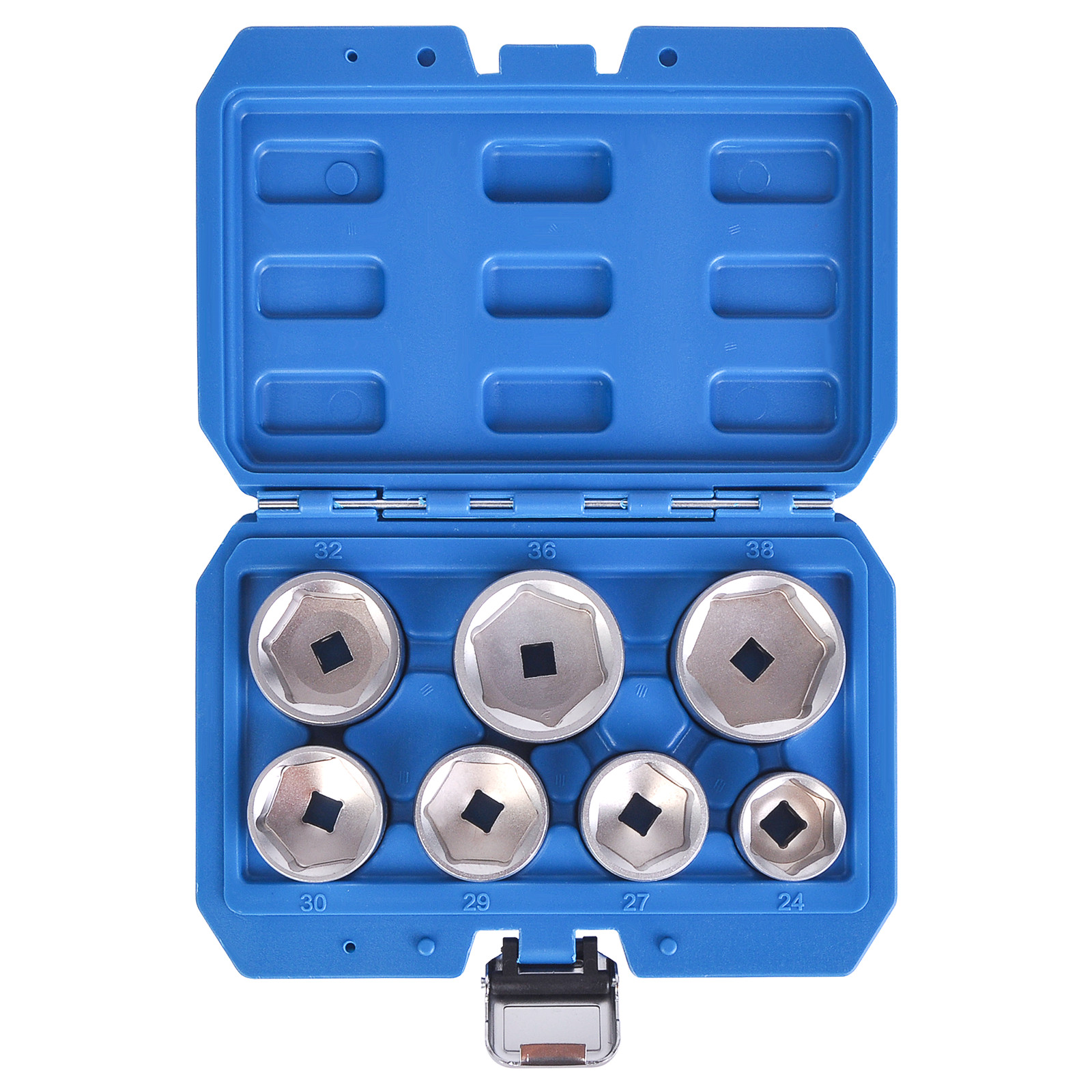 For BMW Mercedes VW 7pc Metric Oil Filter Cap Wrench Socket Tool Set 24mm – 38mm