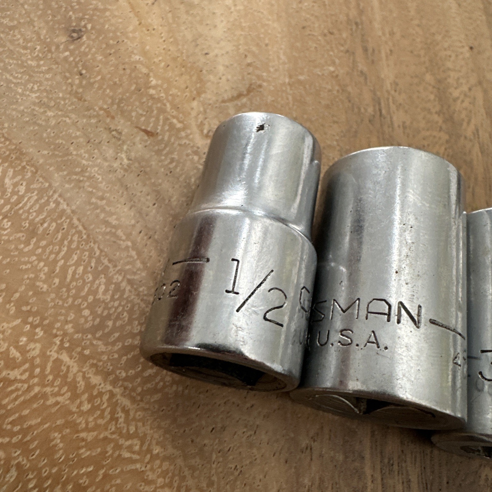 Craftsman USA 1/2” Drive Socket Set V Series 12 Pt Chrome 1/2”- 1” 8 Pc. SAE