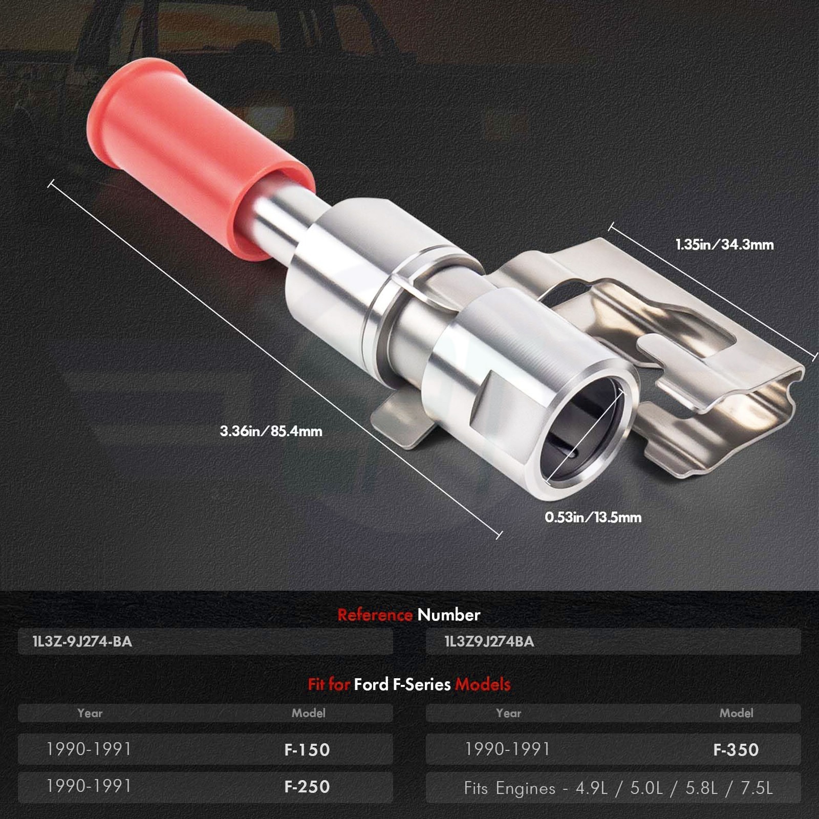 2X Stops Crossflow Between Dual Tanks for Ford F-Series 1L3Z-9J274-BA F4PZ-9155A