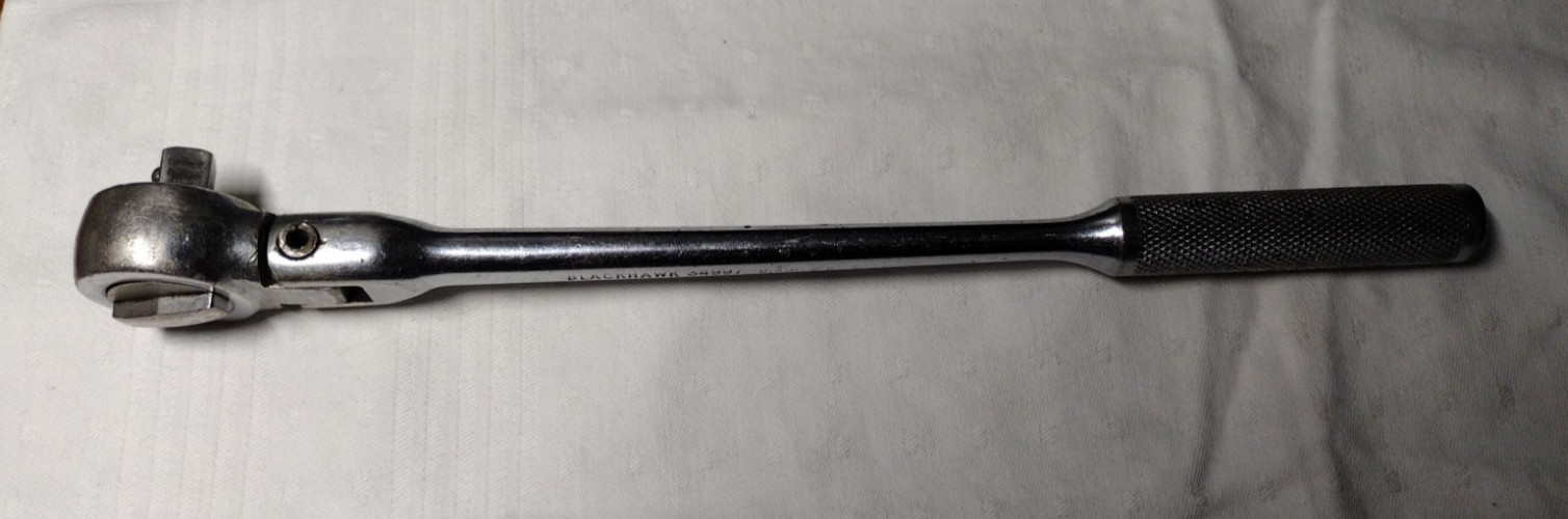 Blackhawk 34997 3/8″ Drive Swivel Head Ratchet Knurled Handle Made In The U.S.A.
