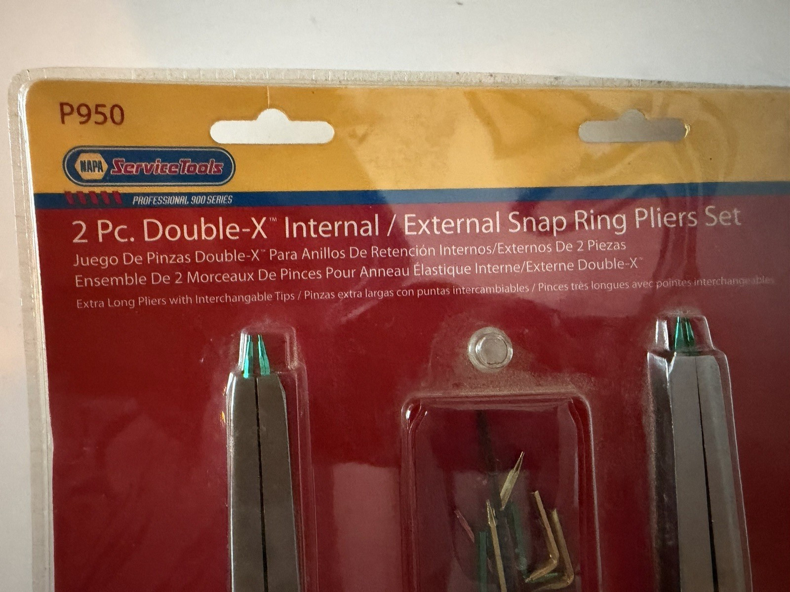 NAPA Service Tools P950 2 Pc Double-X Internal External Snap Ring Pliers Set