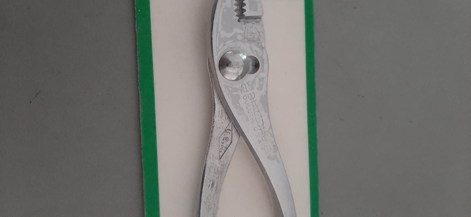 NOS Diamond Horseshoe 5″ Regular Nose w/ Cutter Slip Joint Pliers K15 K15H 9T