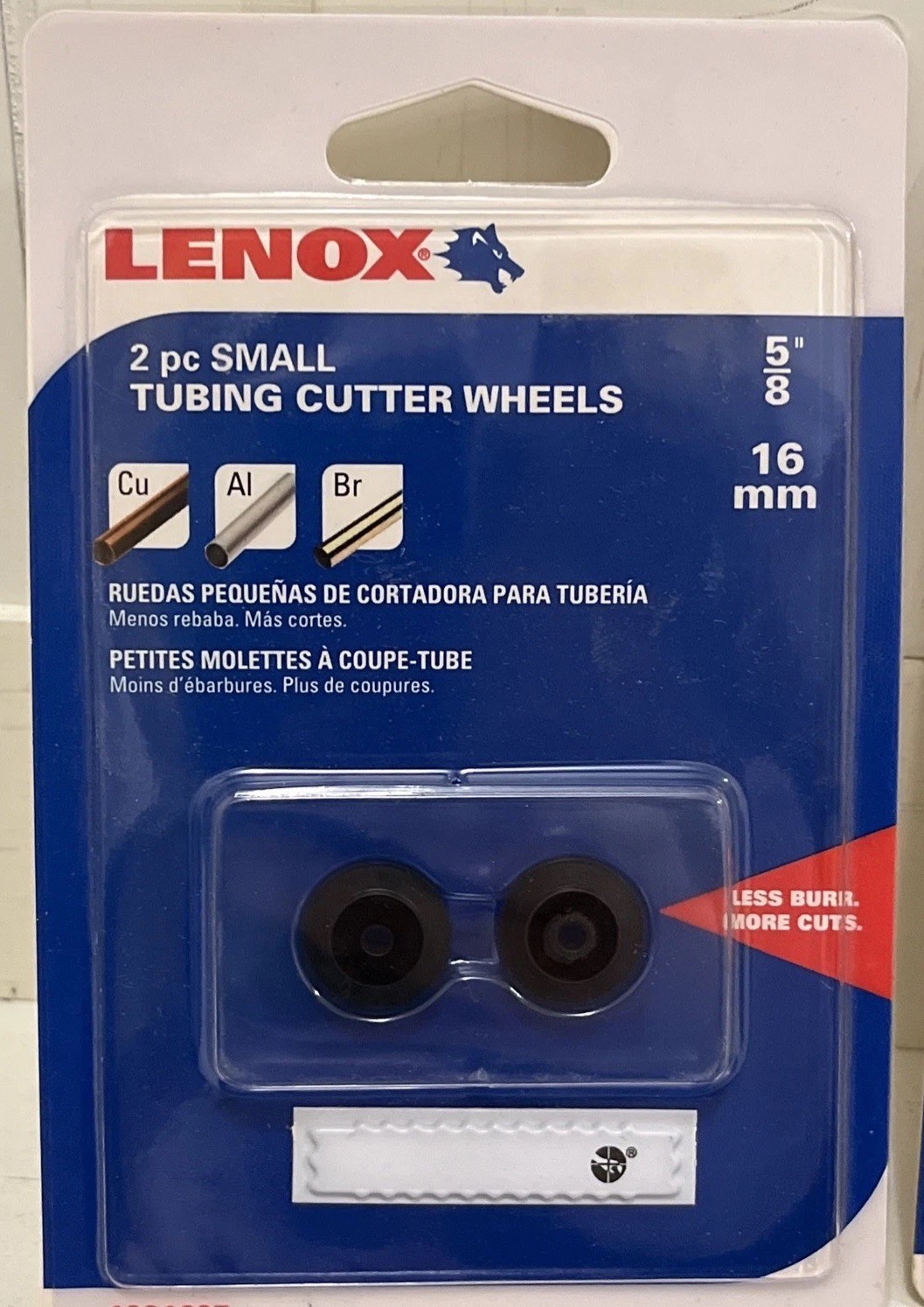 Lenox Small Cutter Wheel Copper Alum Brass 5/8 1921697 Miniature New 1 Pack