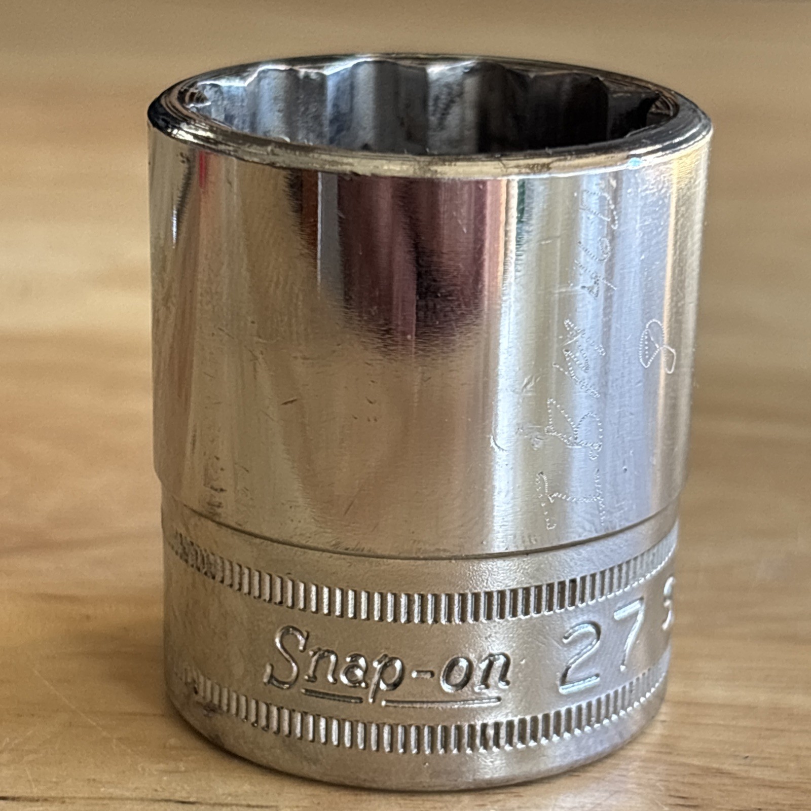 Snap On 27mm Shallow Socket 1/2″ Drive 12 Point SWM271 USA READ