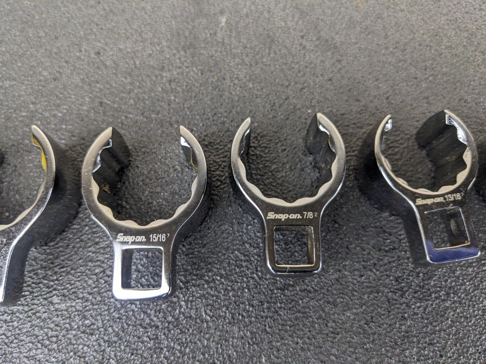 #bn277 Snap on Tools NEW 208AN 3/8″ Drive SAE Deep Flare Crowfoot Wrench Set