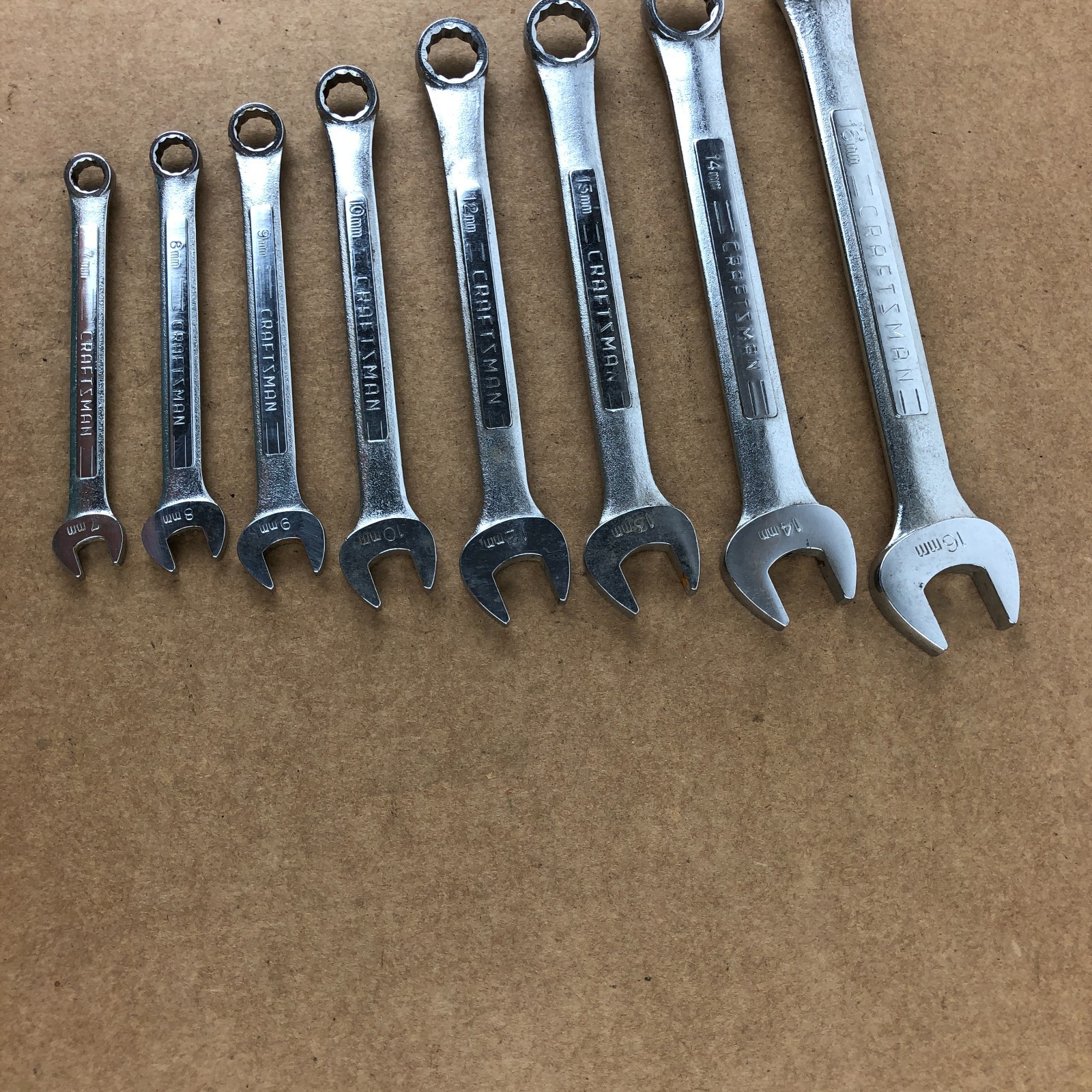 Craftsman Japan 8 Pcs. Combination Wrench Set Molybdenum BF 7mm to 16mm Metric