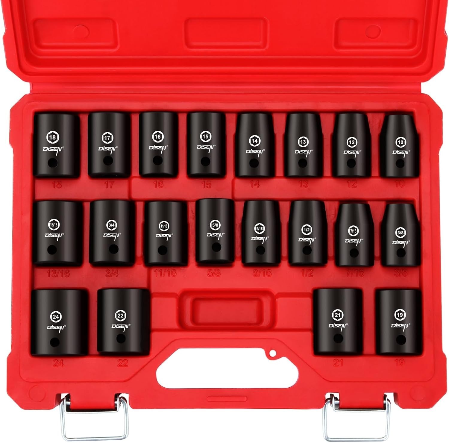 Professional 20-Piece 1/2″ Impact Socket Set – 6-Point Cr-V Steel Quality