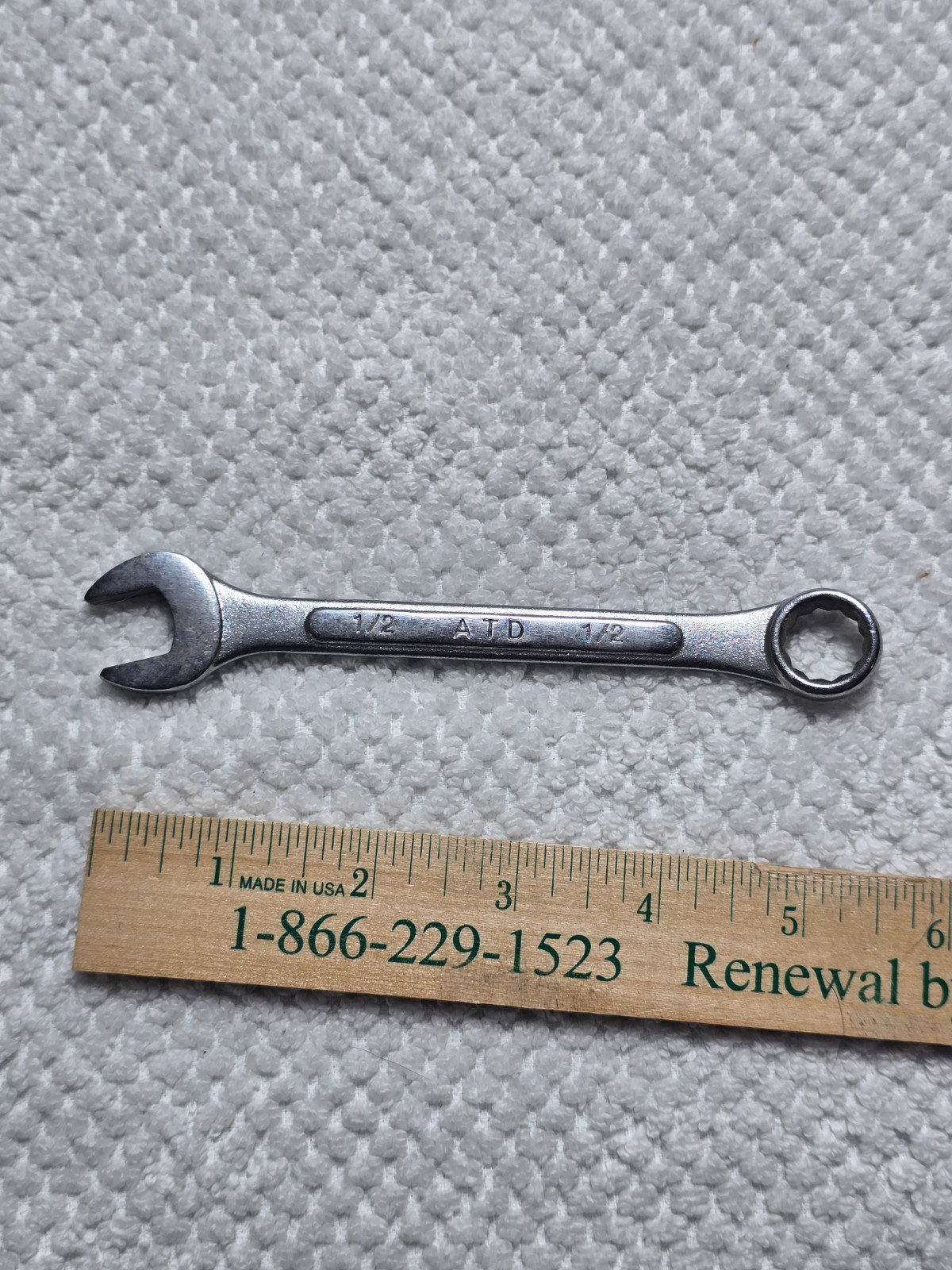 ATD Tools 1/2 Combination Wrench 12 Point Open & Box End – Good Condition
