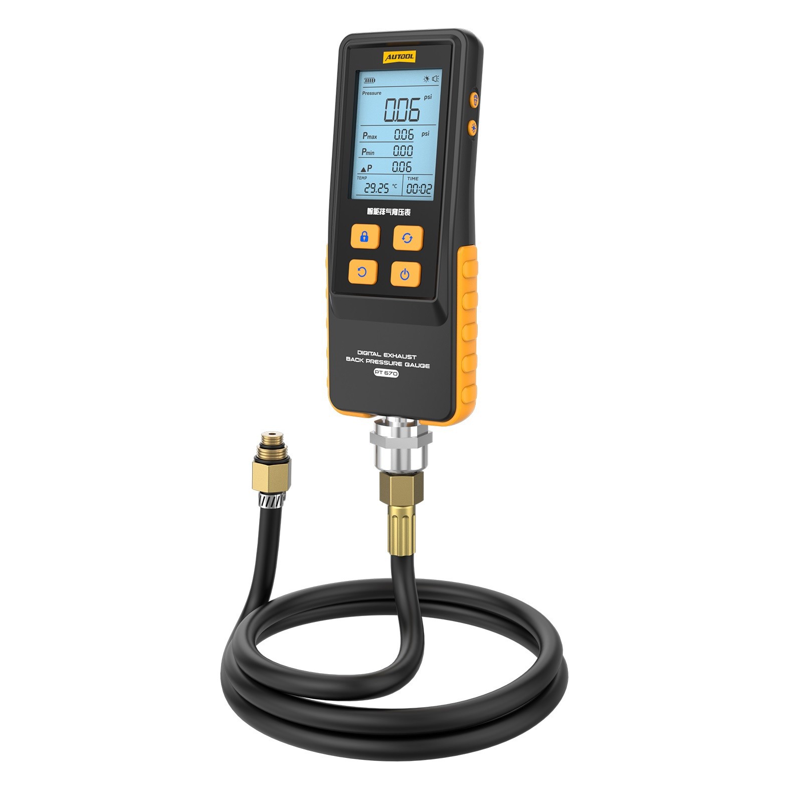 AUTOOL Digital Exhaust Back Pressure Tester Gauge Catalytic Converter Diagnostic