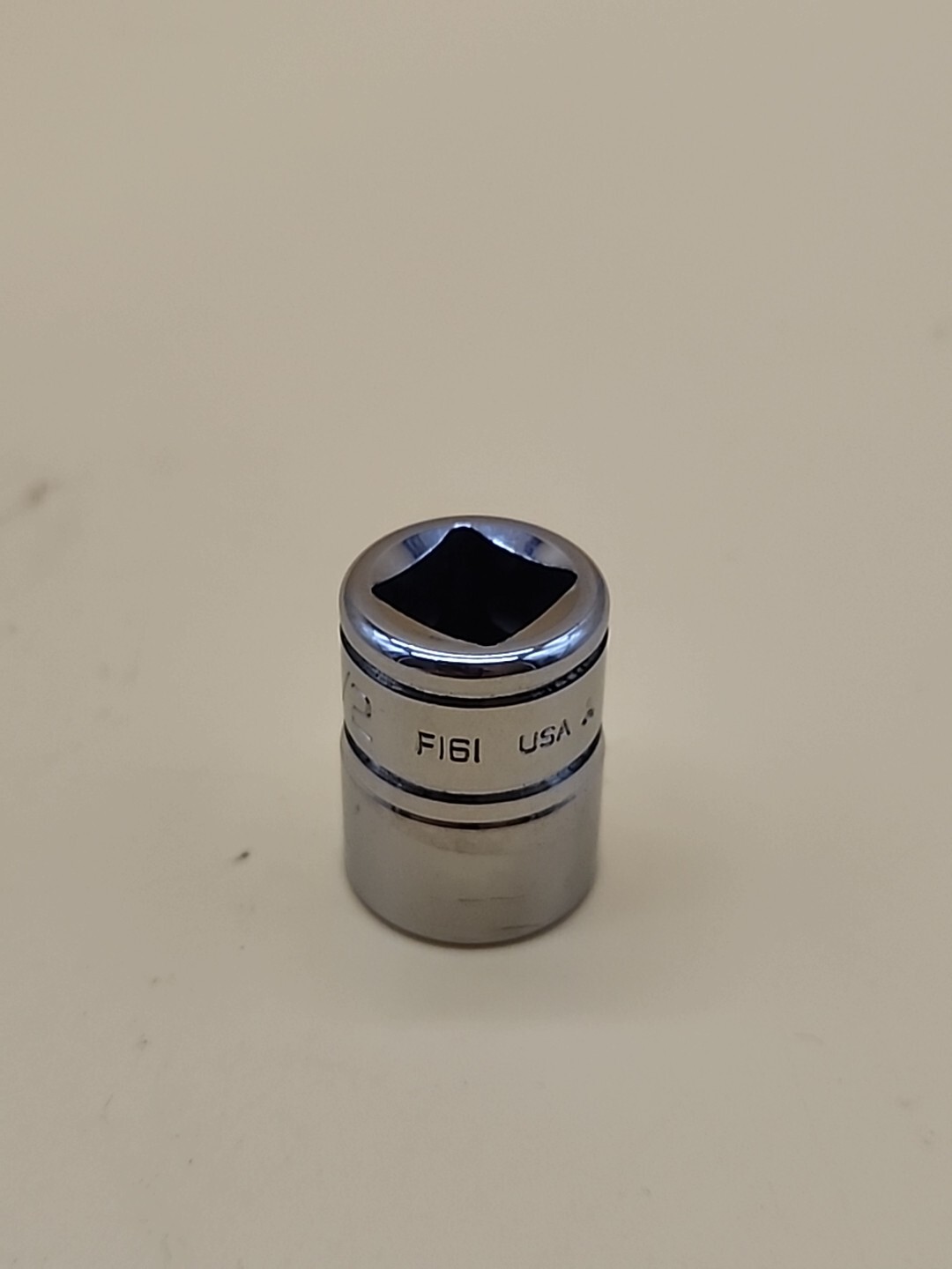 Snap-On Tools 3/8″ Drive 12pt 1/2″ SAE Shallow Chrome Socket F161 USA