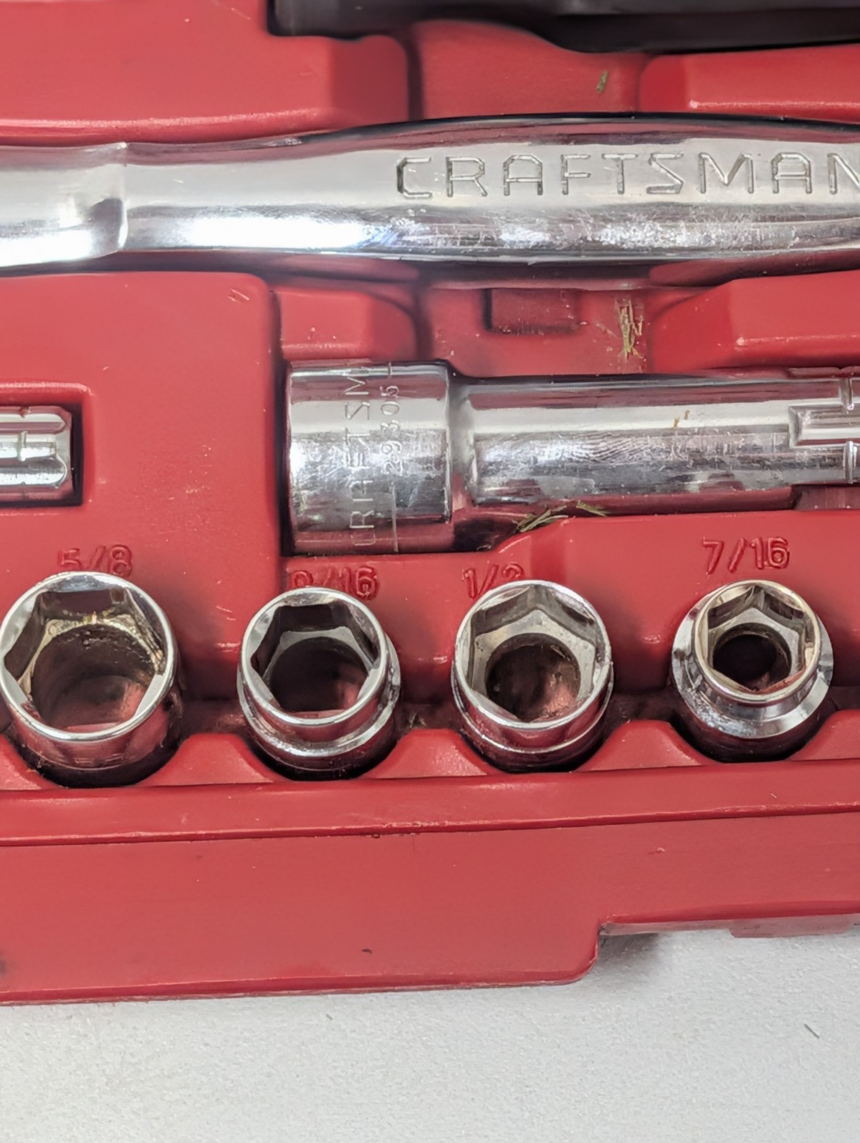 VTG Sears Craftsman 30pc Max Axess Socket Ratchet Tool Set Pass Thru Low Profile