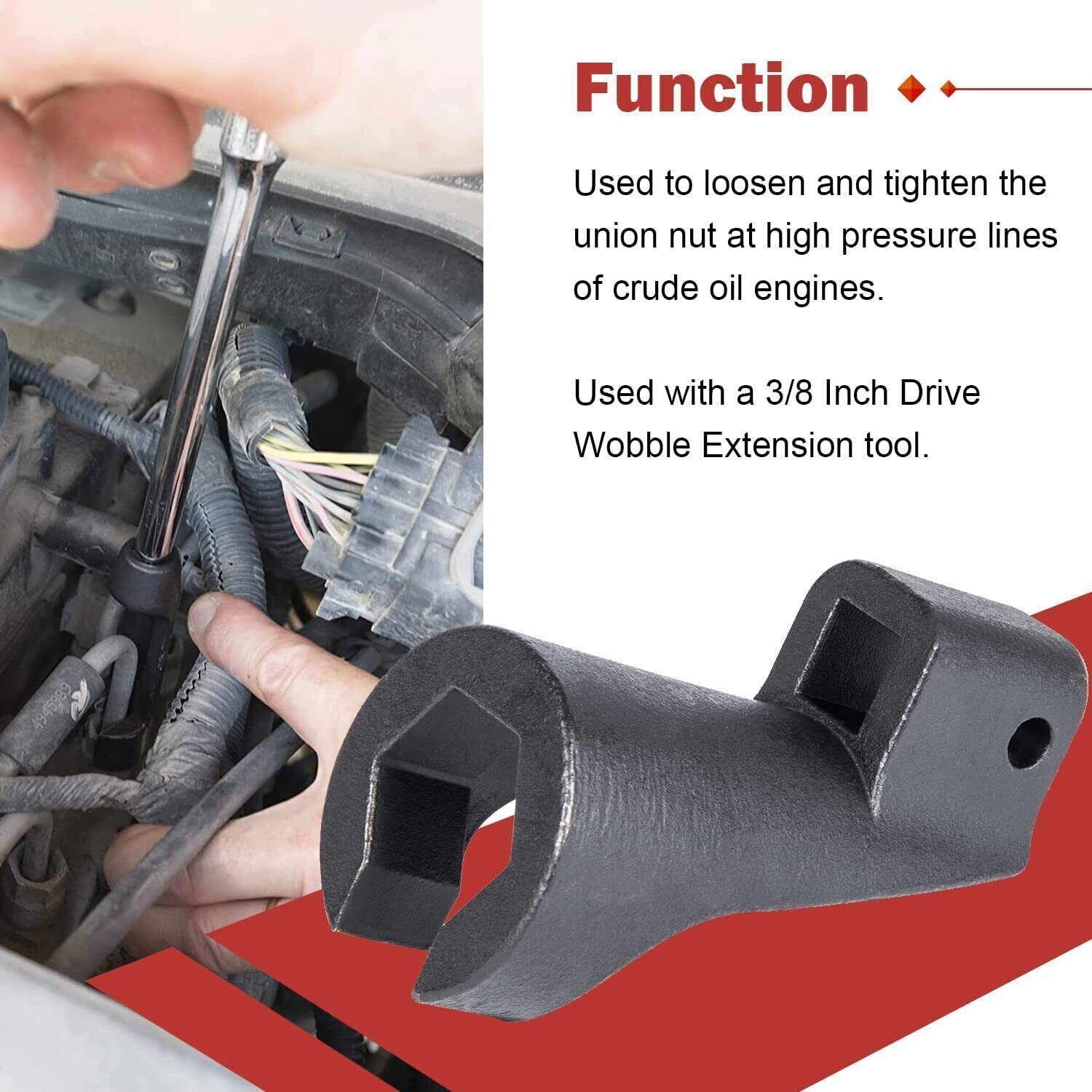 19MM High Pressure Fuel Line Socket Tool Fit For Detroit Diesel DD13 DD15 DD16💖
