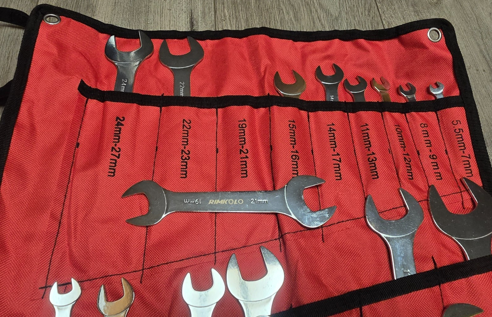 Rimkolo Tools 16 pc SAE & Metric Thin Wrench Set 5.5 to 27mm & 3/8 to 1-1/4″