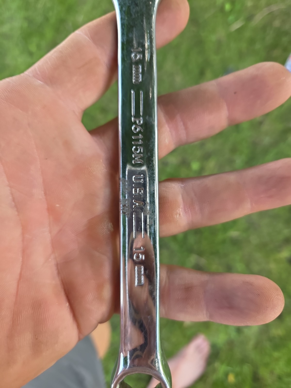 Master Mechanics 15 Mm P6115m USA Made Chrome Wrench