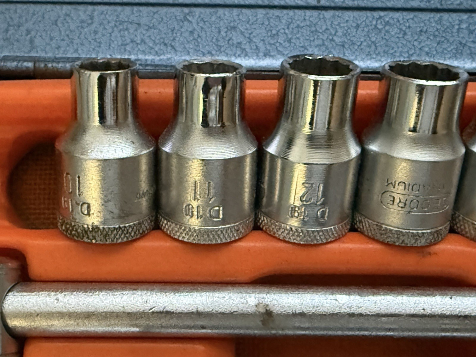 Genuine Vintage Gedore AF Socket Set 1/2″ Drive in Metal Case Complete Set