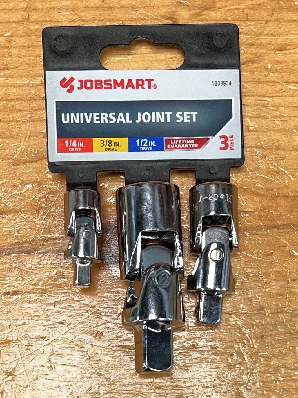 JobSmart 1038934 1/4 in., 3/8 in. and 1/2 in. Drive Set, Universal Joint, 3 pc.