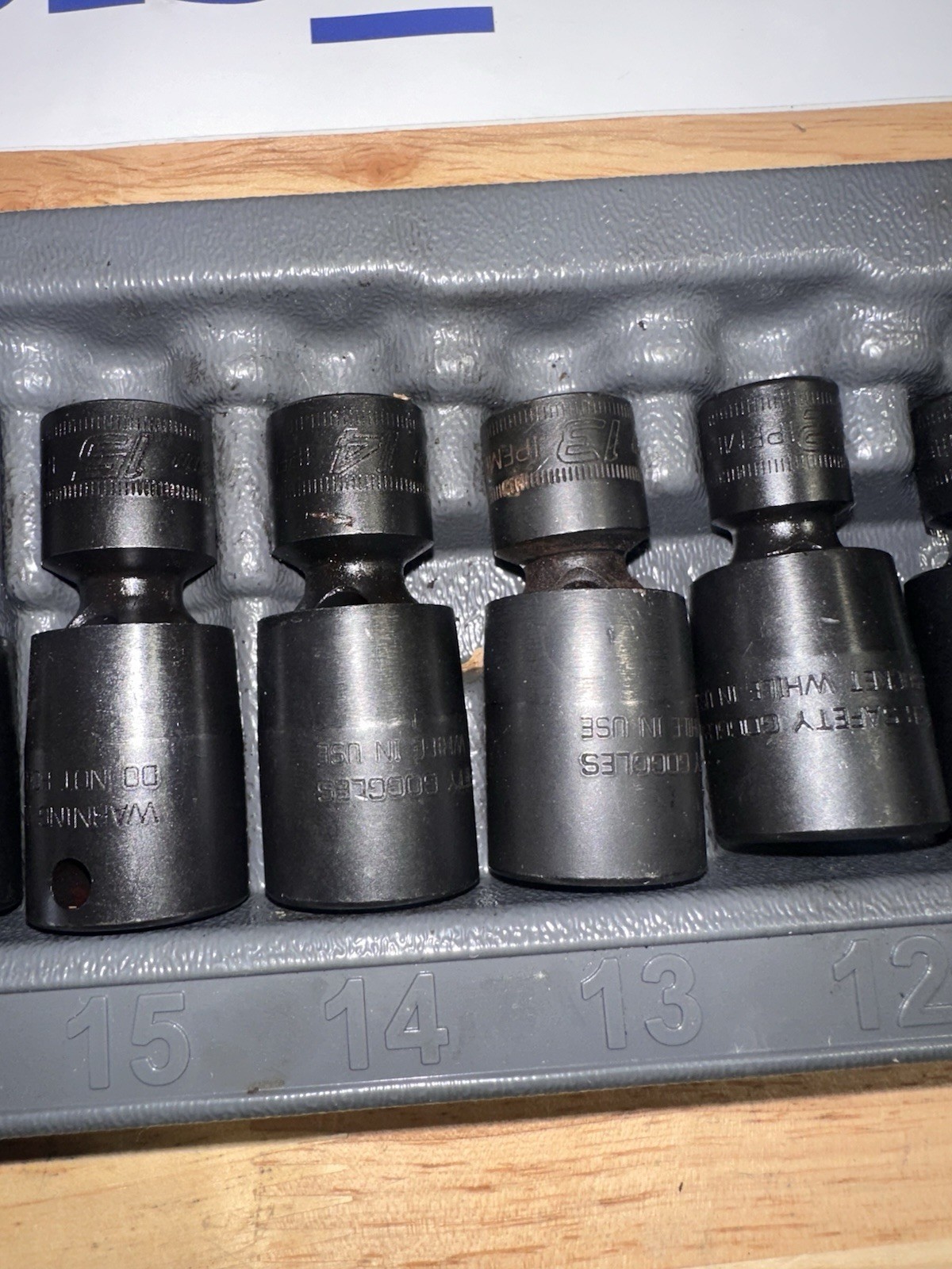 Snap-on™ 212IPFM 3/8″ Drive 8 to 21 mm 6-point Impact Swivel Socket Set