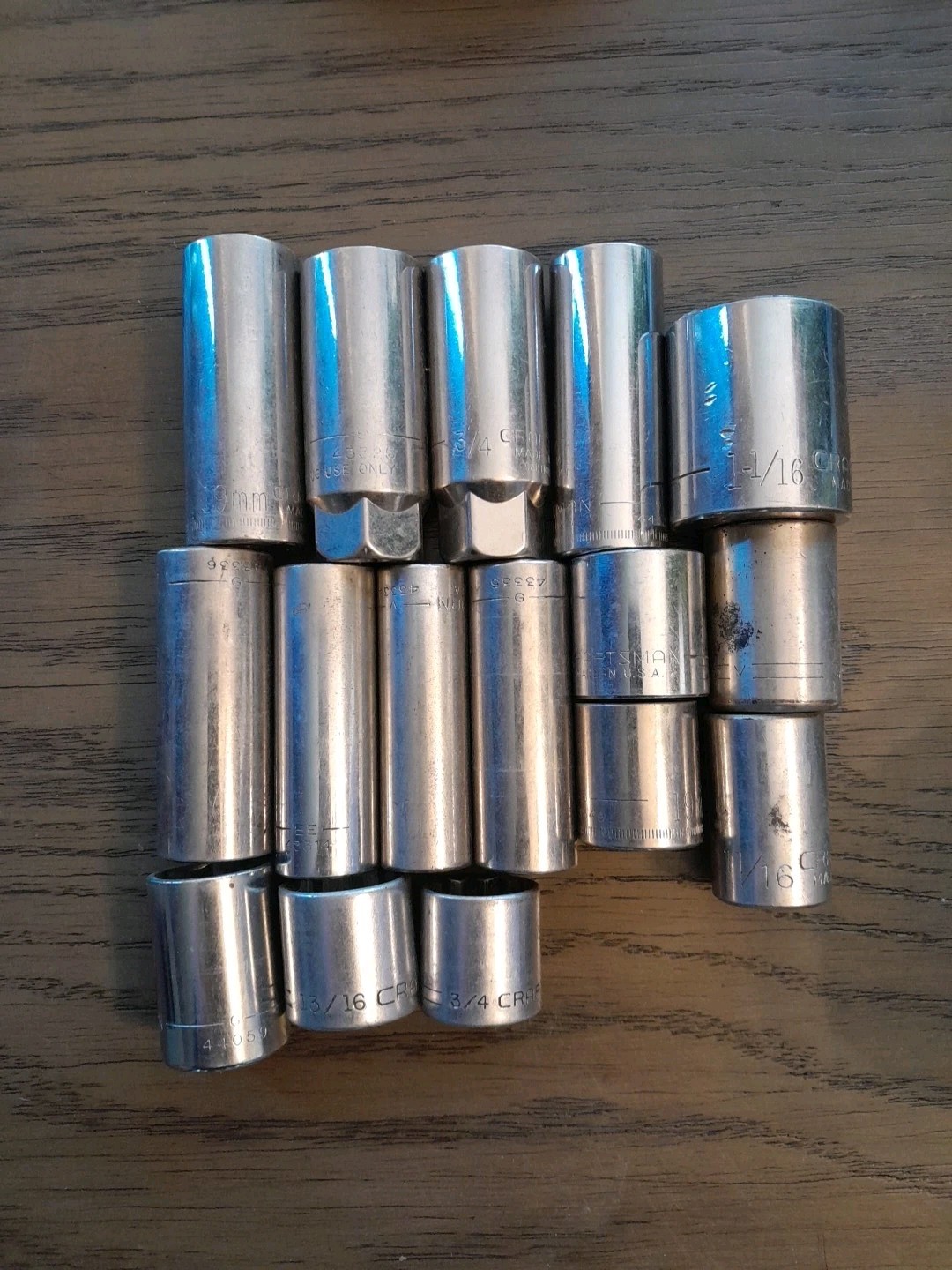 Lot Of 17 Pieces Sears CRAFTSMAN Sockets Mechanic’s Tools