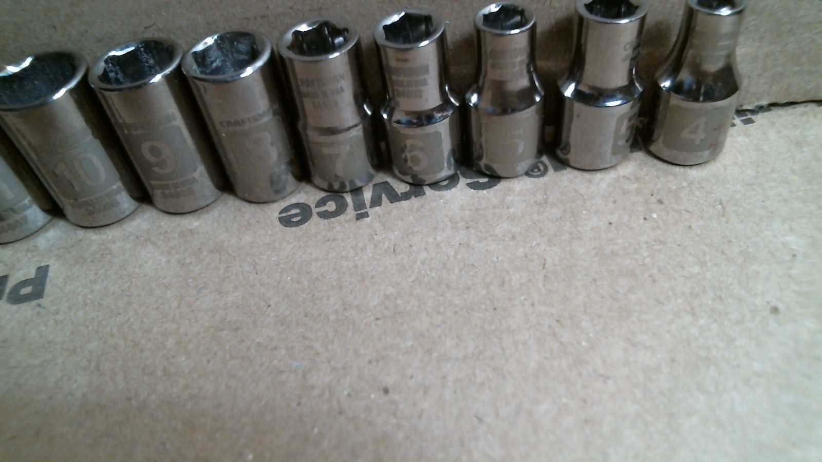 AF Craftsman Tools 12 UNUSED 1/4″ DR. 6PT METRIC SOCKETS 4 TO 14 NO SKIPS