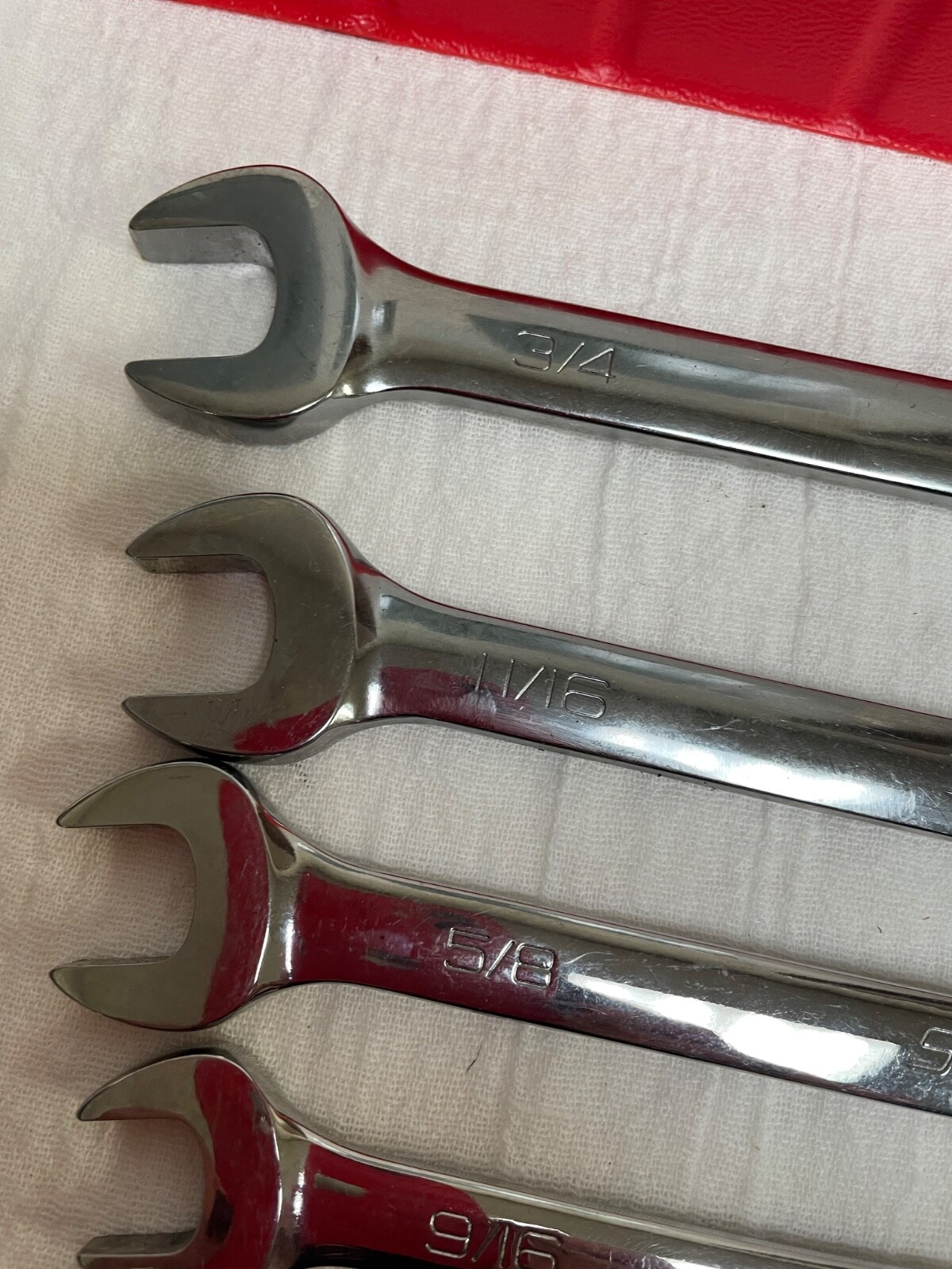 Snap on 7pc Non-Reversing Ratcheting Combo Wrench Set 3/8 – 3/4