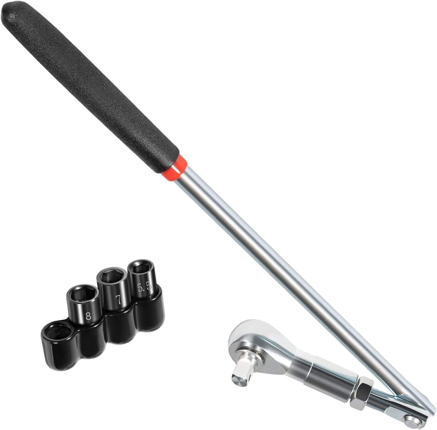 64180 Actuator Motor Wrench Tool Set 5.5mm 7mm 8mm Socket w/1/4″ Drive Adapter