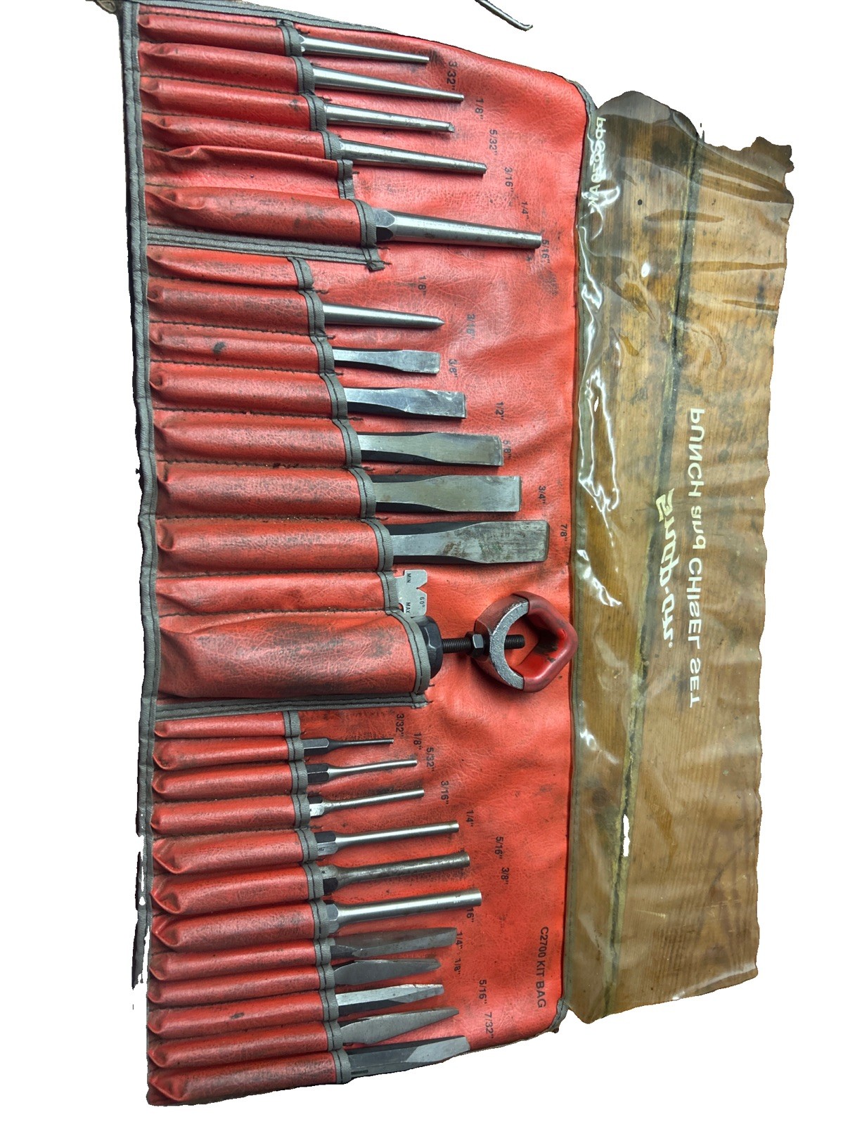 26pcs Snap on Punch and chisel set PCC210AK W/ C2700 kit Bag Missing Pieces