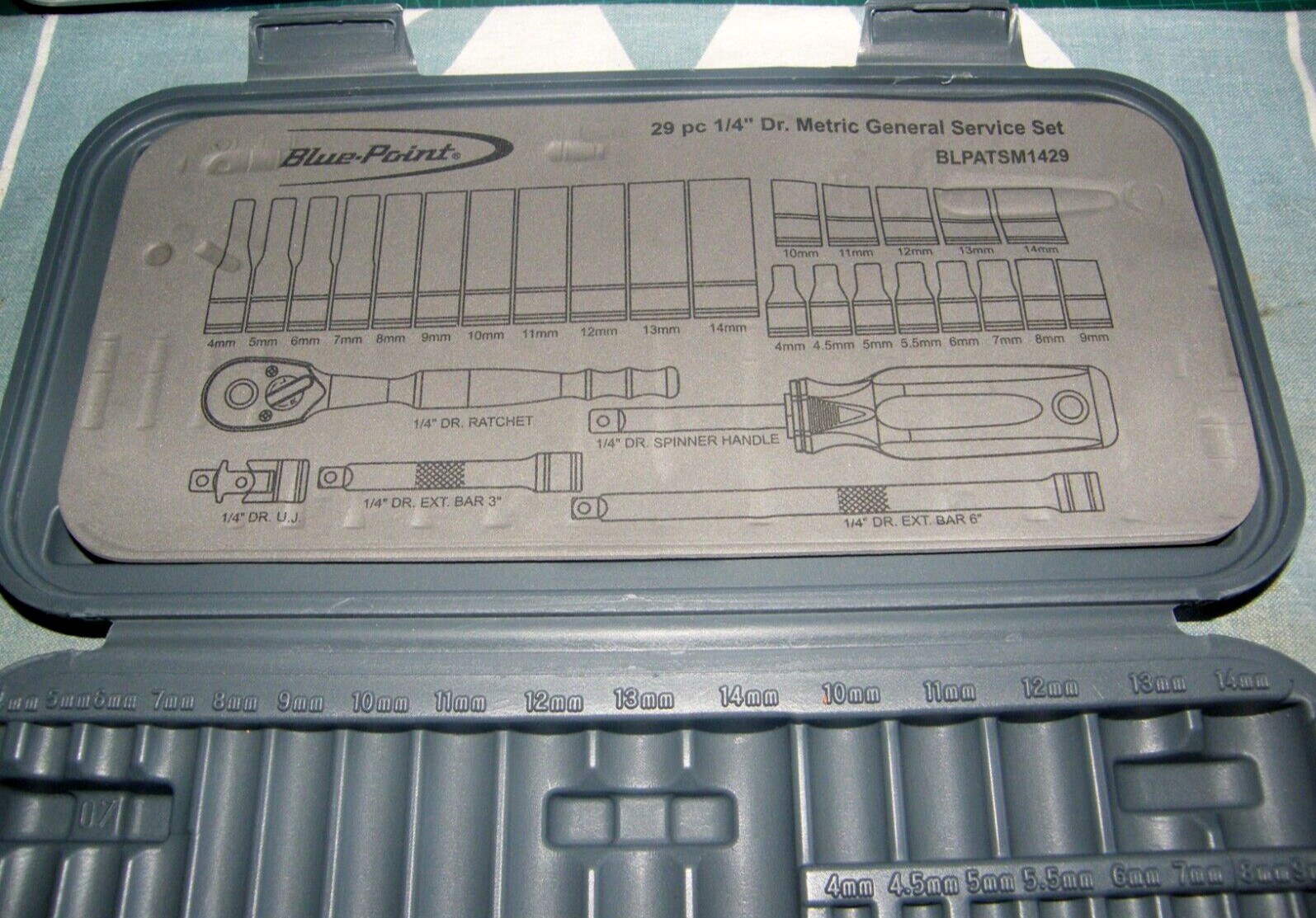 Blue Point 1/4″ EMPTY BOX ONLY BLPATSM1429 socket set NEW unused EMPTY BOX ONLY