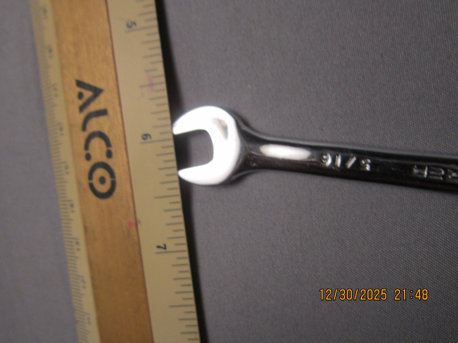 1/4″ x 5/16″ Double Open End Wrench, Groupo Urrea polished chrome NEW