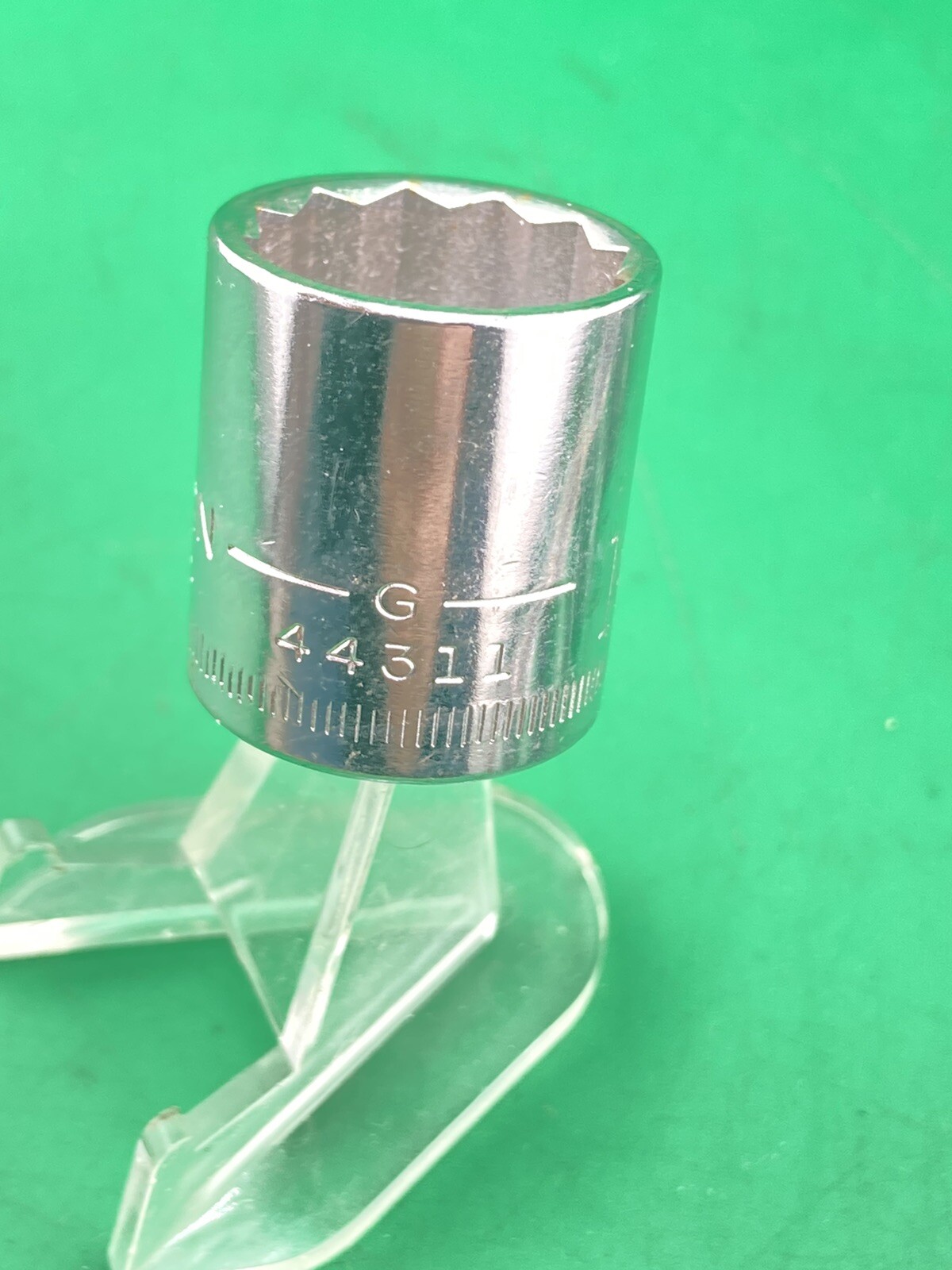 Vintage Craftsman 16mm Socket -G- Series 3/8″Dr. 12Pt 44311 USA Bottom Knurl NOS