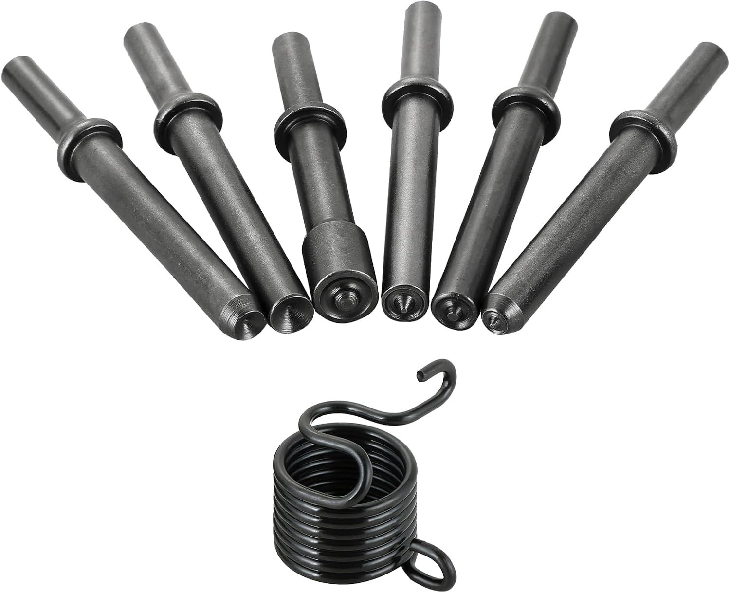 7 Pcs Great Heavy Duty Smoothing Pneumatic Air Rivet Hammer Tools Kit Black