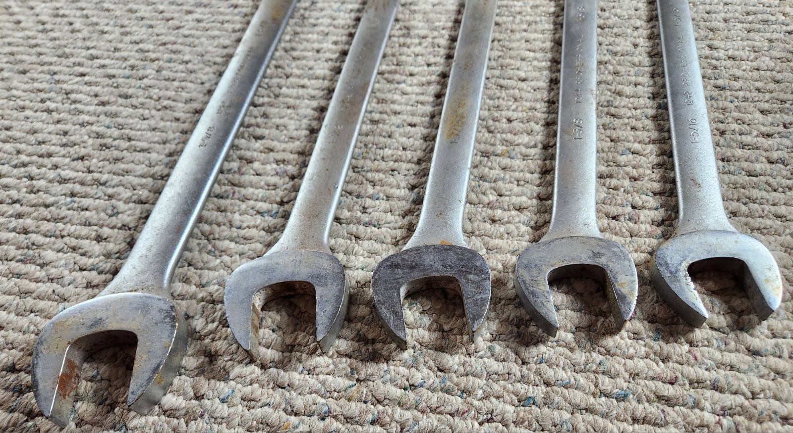 5pc Rare Proto Professional Tools Jumbo Wrench Set 1252, 1248, 1246, 1244, 1242