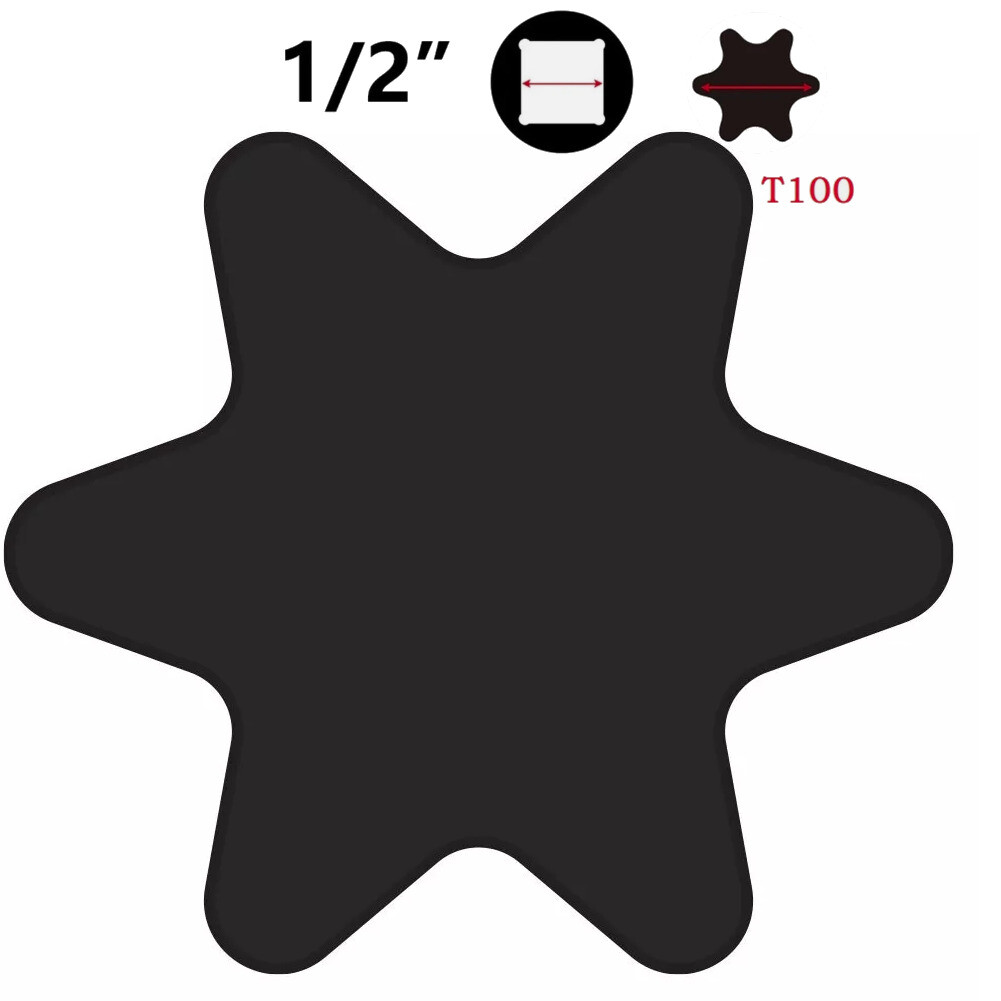 T100 Torx 6 Point Impact Bit Socket, 1/2-Inch Square Drive Screwdriver Adapter