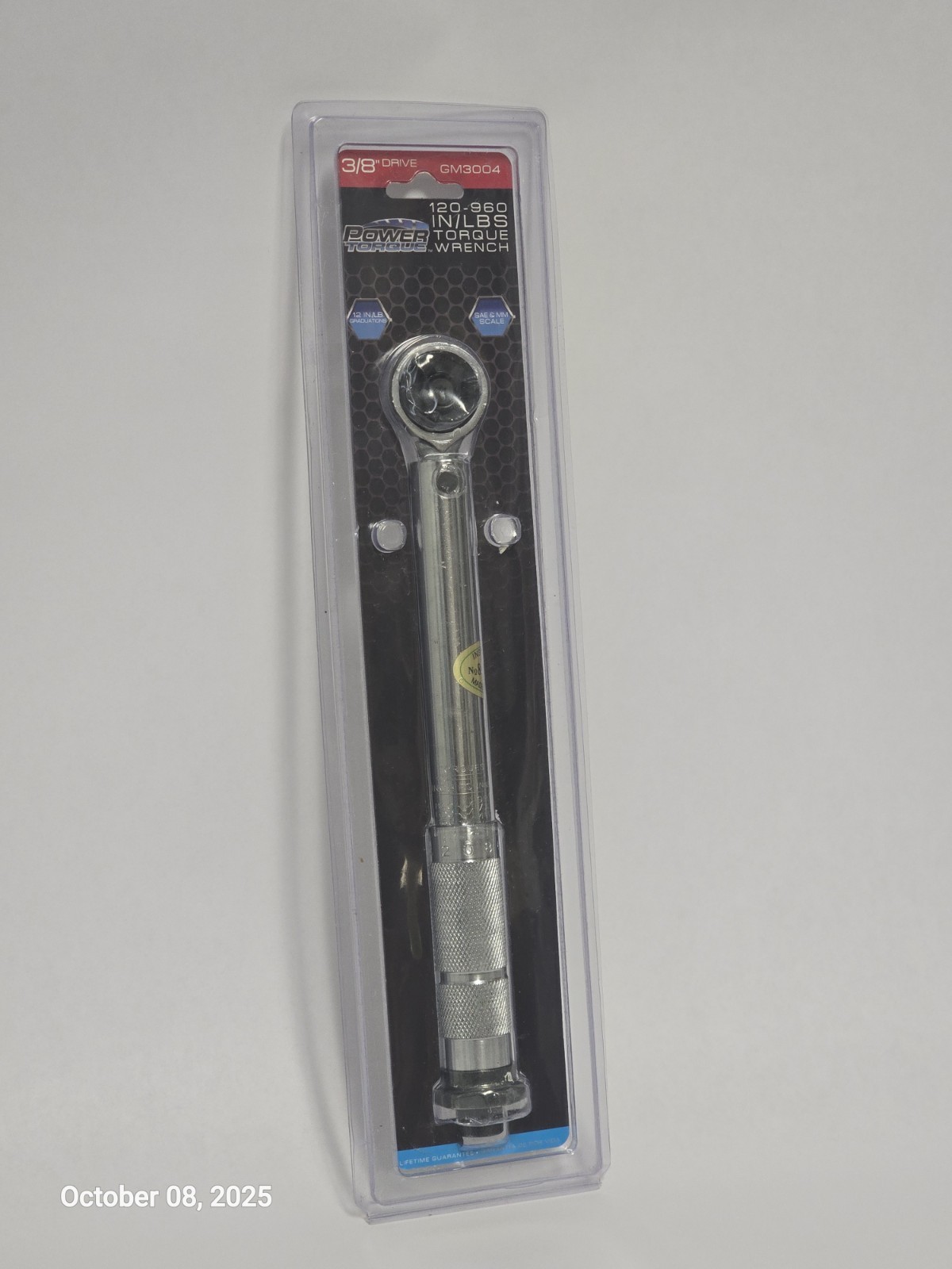 TORQUE WRENCH POWER 3/8″ DRIVE GM3004, 039564106767