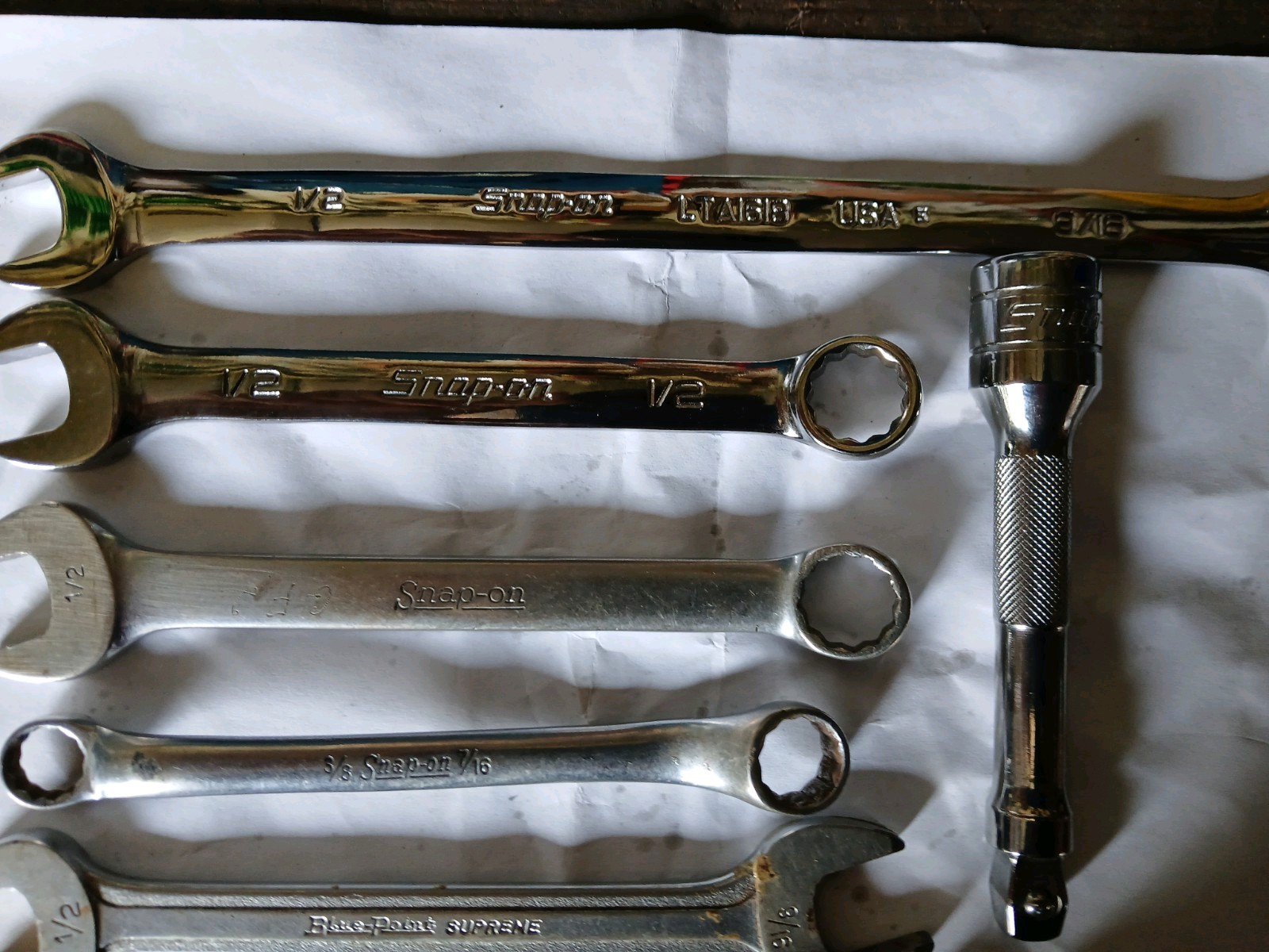 Snap On & Blue Point Lot New & Used Tools Tappet Wrench, Wobbler Extension Etc..