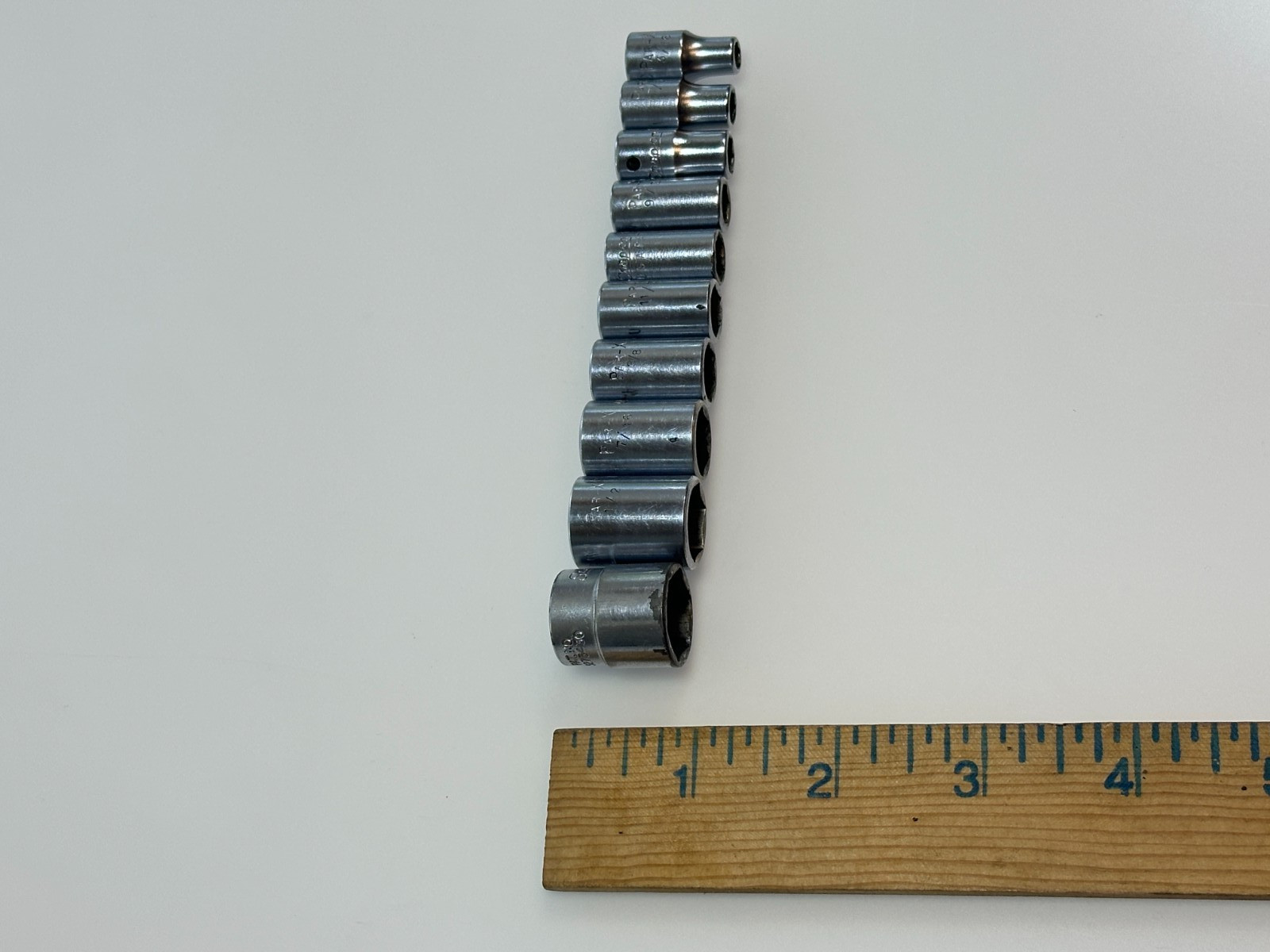 🇺🇸 PAR-X & Snap-On USA 10pc SAE 1/4″ Drive Shallow Socket Set, 3/16″ to 9/16″