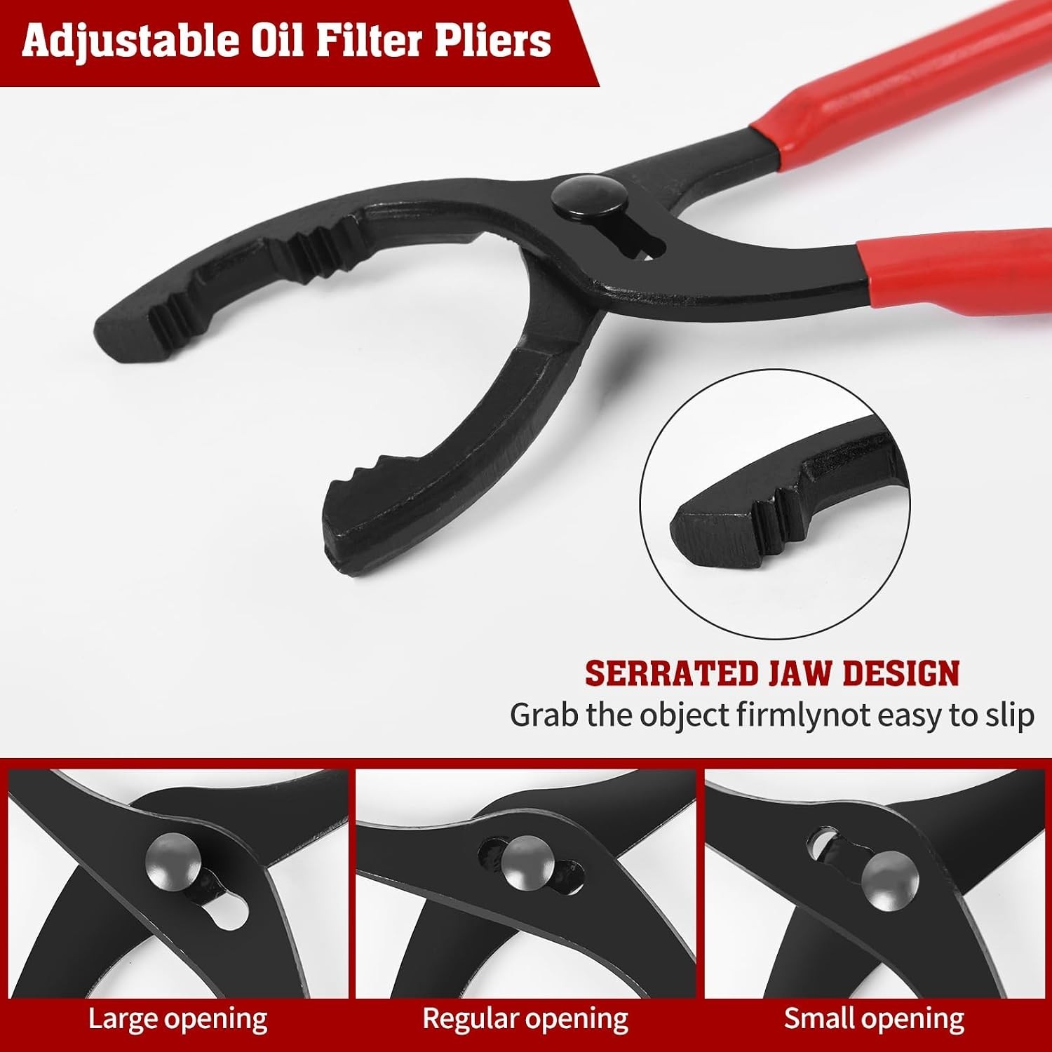 16 Inch Large Oil Filter Pliers Adjustable Wrench Removal Tool For Cars Trucks