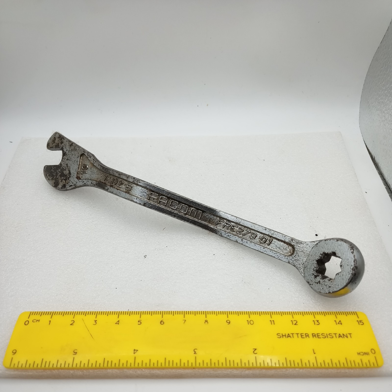 Facom 10mm T112B FRE279 01 Cranked Brake Spanner. Square & Open End Obstruction