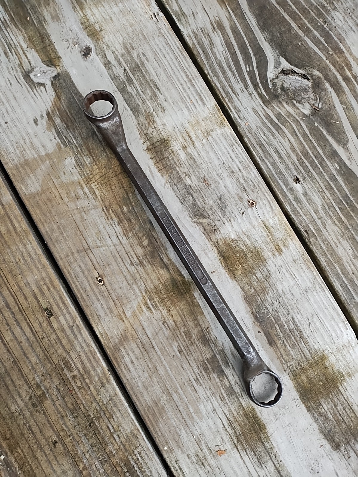 Vintage Tru Fit 3006 Lectrolite 15/16″ & 1″ Double Box End Wrench Offset (0009)