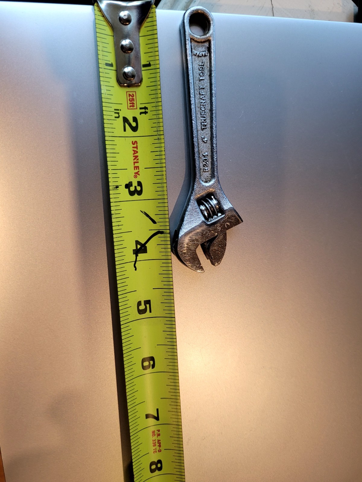 VINTAGE TRUE CRAFT 4″ ADJ. WRENCH F204 TOP 6-2