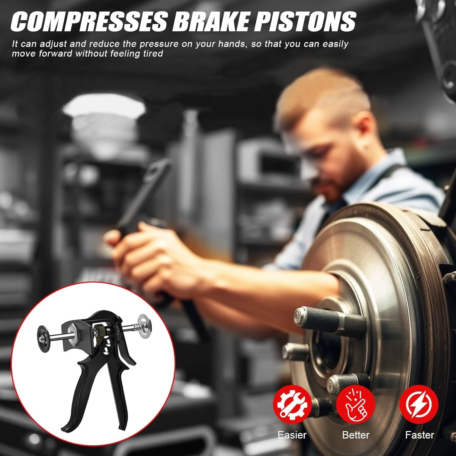 Speedy Brake Pad Spreader 24300 Piston Caliper Compression Tool Cars Trucks