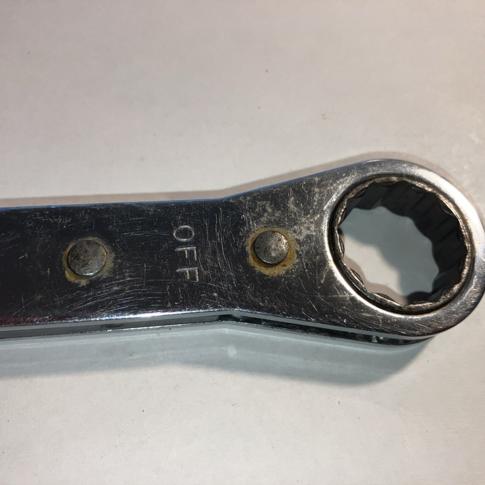Snap-o Tools R2024A 5/8″ X 3/4″ Flat 12 Pointt Ratcheting Box End Wrench USA